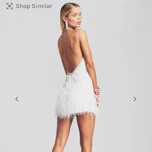 Retrofete Rubina Sequin Feather Dress - Picture 2 of 5